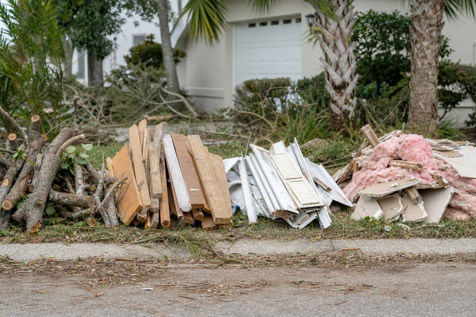 Separate Debris Into Practical Material Groups in Florida Editorial illustration of Separate Debris Into Practical Material Groups in Florida